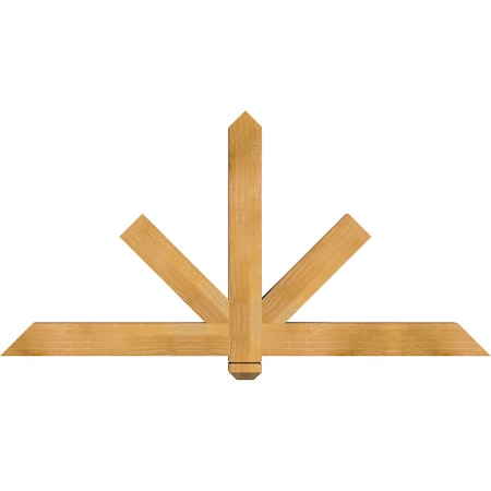 Ekena Millwork Kennewick Rough Sawn Timber Gable Bracket, Western Red Cedar, 60"W x 30"H x 4"D x 4"F, 12/12 Pitch GBW060X30X0404KEN00RWR